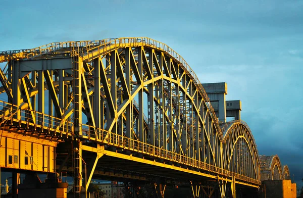 Sydney Harbour Bridge Bei Nacht Nicht Hellem Licht — Stockfoto