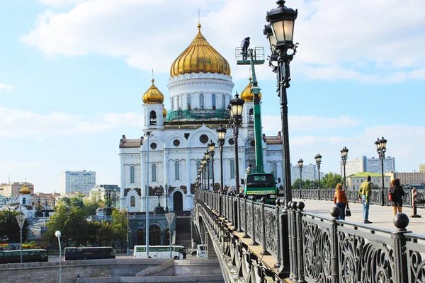 Собор Христа Спасителя Москві Загасання Світла — стокове фото