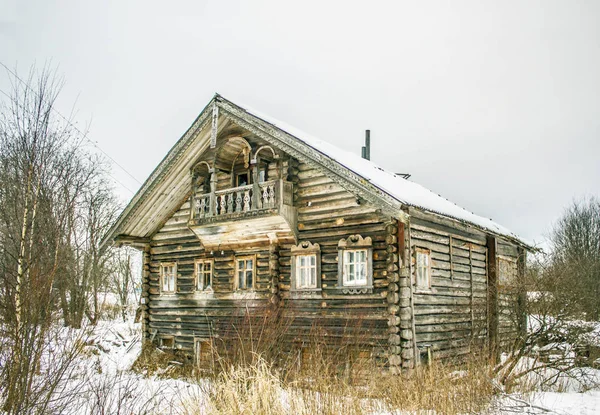 Hus Skogen Inte Mycket Starkt Ljus — Stockfoto