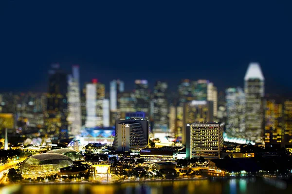 Hong Kong Skyline Nocy Jasnym Świetle — Zdjęcie stockowe