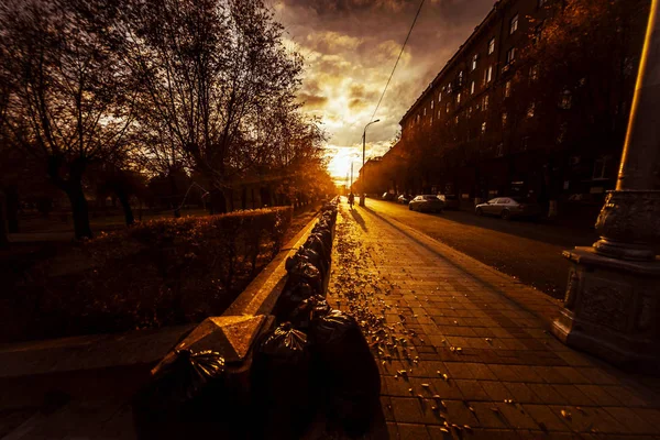 Ruchu Nocy Niejasnym Świetle — Zdjęcie stockowe