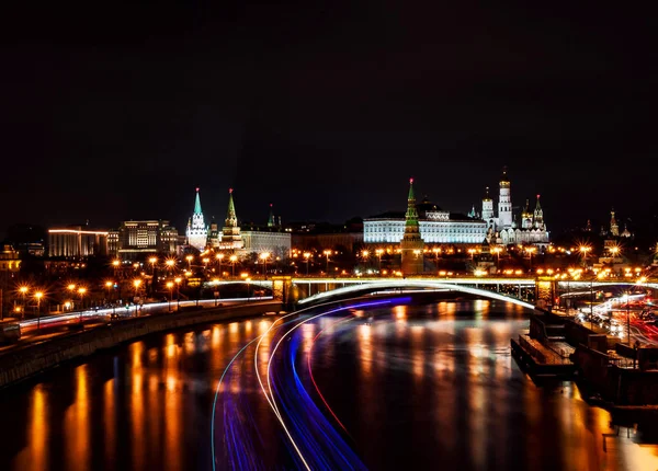 Nachtansicht Von Moskau Russland Verblassenden Licht — Stockfoto