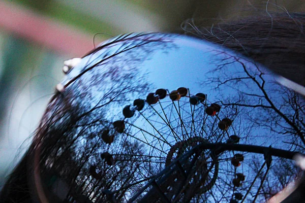 Globo Água Luz Desbotada — Fotografia de Stock