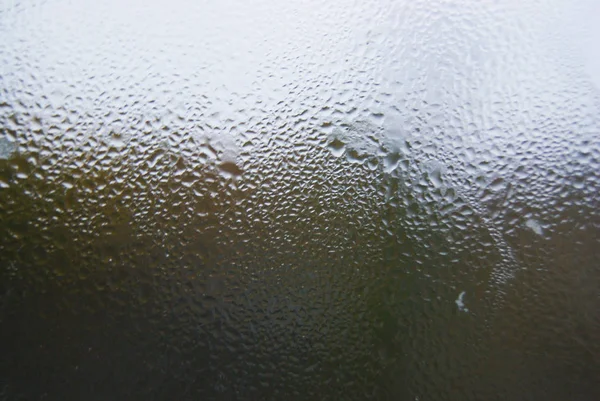 Krople Deszczu Okno Niezbyt Jasnym Świetle — Zdjęcie stockowe