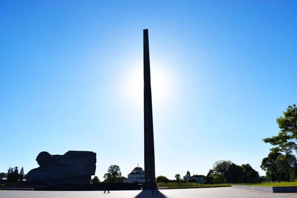 Gedenkteken Washington Een Vrij Helder Licht — Stockfoto