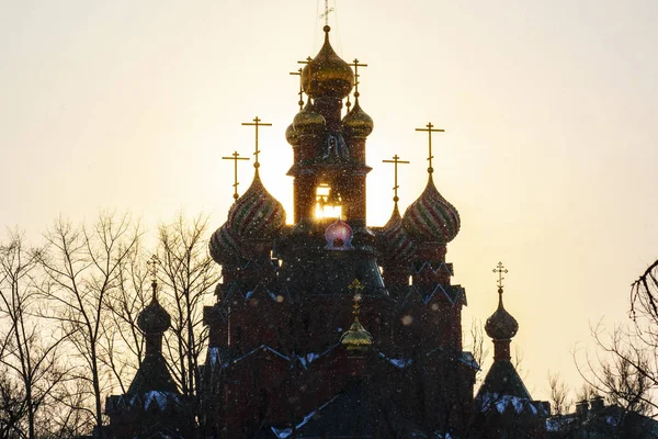 Basilikum Kathedrale Von Christus Dem Erlöser Moskau Verblassenden Licht — Stockfoto