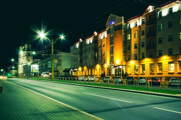 Miasto Nocy Niezbyt Jasnym Świetle Obrazy Stockowe bez tantiem