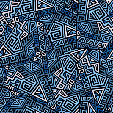 Yaratıcı Etnik Tarz Meydanı Kusursuz Düzen. Eşsiz geometrik vektör örneği. Ekran arkaplanı, site arkaplanı, ambalaj kağıdı, duvar kağıdı, tekstil ve yüzey tasarımı için mükemmel. Modaya uygun fayanslar.