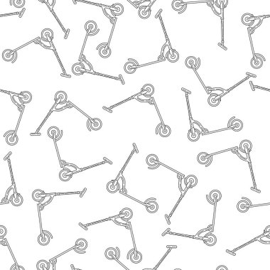 Vektör scooter ile seamless modeli. Mükemmel site arka plan, ekran arka planı, yüzey tasarımı ve sonsuz diğer dolgu.