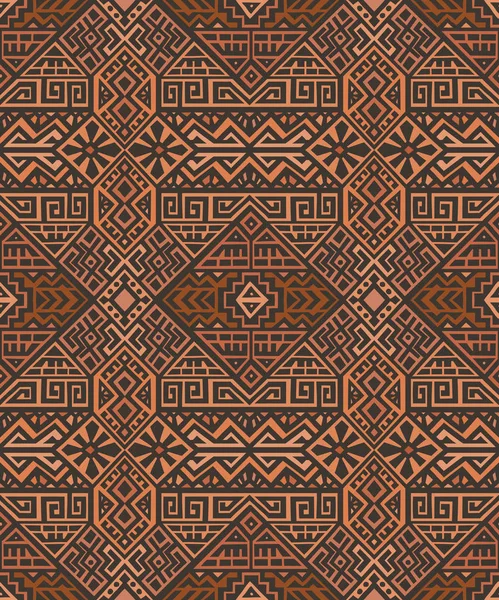 創造的なエスニック風ベクトルのシームレス パターン — ストックベクタ