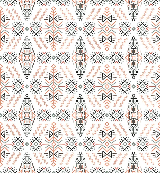 Vektor Seamless Pattern Etnikai Stílusú Kreatív Törzsi Végtelen Dísz Tökéletes — Stock Vector