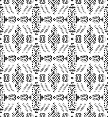 Vektör Dikişsiz desen etnik tarzda. Kabile yaratıcı sonsuz süsleme, kağıt, duvar kağıdı veya site arka plan ambalaj Tekstil tasarımı için mükemmel. Son moda el çekilmiş boho kiremit.