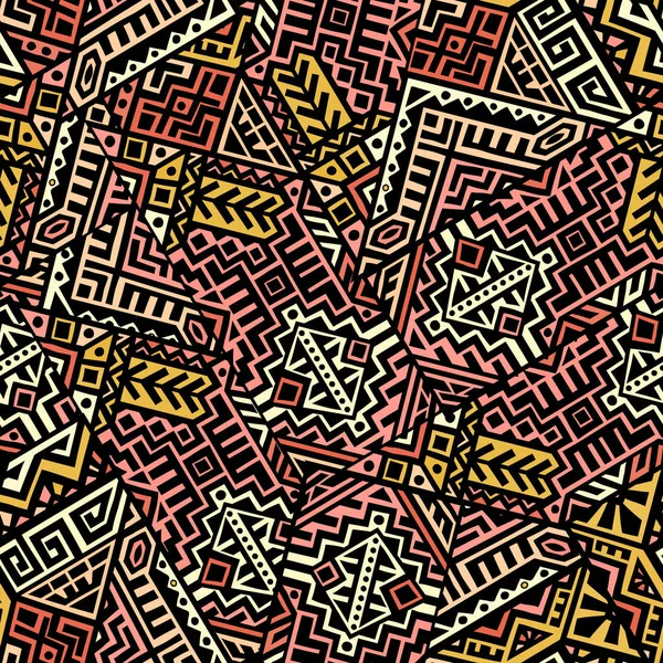 Геометричний Безшовний Візерунок Створений Модному Етнічному Стилі Унікальна Плитка Бохо — стоковий вектор
