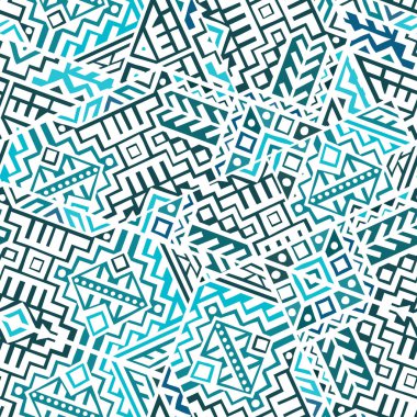Popüler etnik tarzda oluşturulan geometrik Dikişsiz desen. Benzersiz boho kiremit. Tekstil tasarımı, ambalaj kağıdı, duvar kağıdı, site arka zemin ve ekranlar için mükemmel.