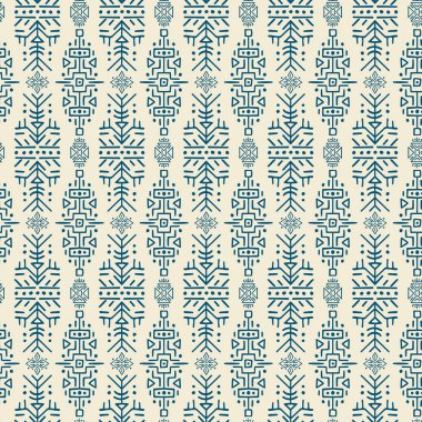 Vektör Dikişsiz desen etnik tarzda. Kabile yaratıcı sonsuz süsleme, kağıt, duvar kağıdı veya site arka plan ambalaj Tekstil tasarımı için mükemmel. Son moda el çekilmiş boho kiremit.