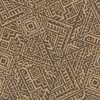 Popüler etnik tarzda oluşturulan geometrik Dikişsiz desen. Benzersiz boho kiremit. Tekstil tasarımı, ambalaj kağıdı, duvar kağıdı, site arka zemin ve ekranlar için mükemmel.