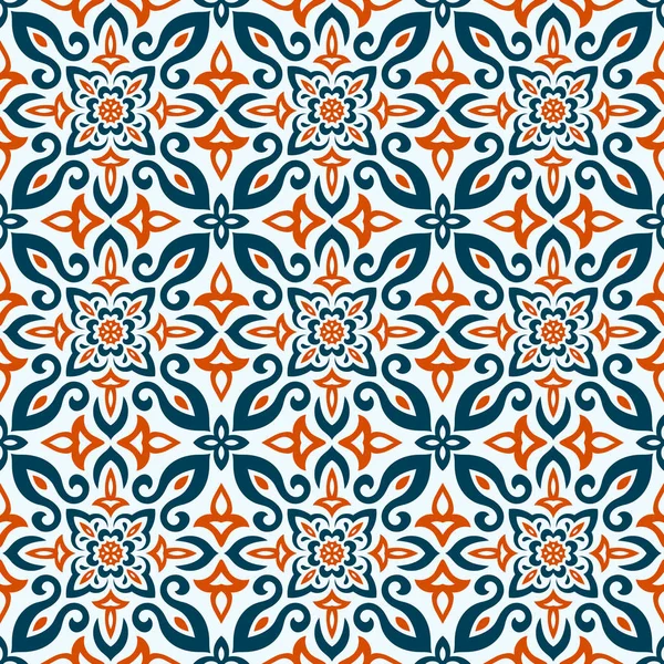 Azulejos Tile Vector modello senza soluzione di continuità — Vettoriale Stock