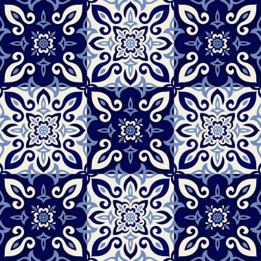 Azulejos Döşeme Vektörü Kusursuz Desen