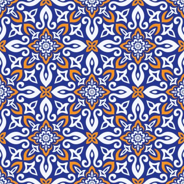 Azulejos Döşeme Vektörü Kusursuz Desen