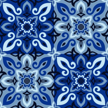 Azulejos Döşeme Vektörü Kusursuz Desen