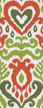 Ikat süsleme etnik vektör Seamless Modeli