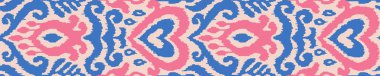 Ikat süsleme etnik vektör Seamless Modeli