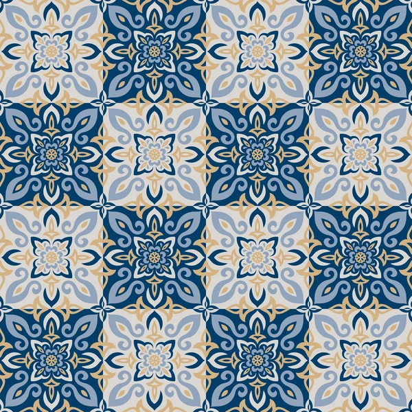 Azulejos Tile矢量无缝隙模式 — 图库矢量图片