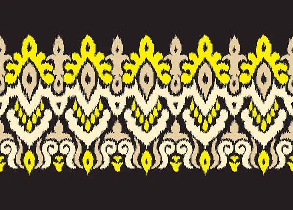 創造的なエスニック ストライプ ベクターのシームレスな飾り — ストックベクタ