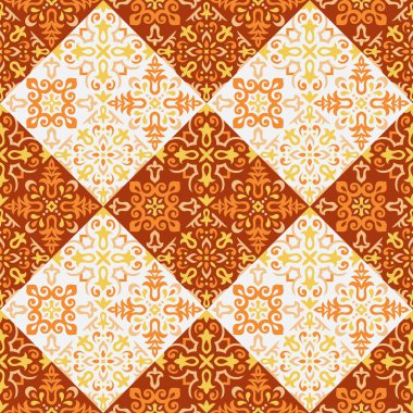 Azulejos Döşeme Vektörü Kusursuz Desen