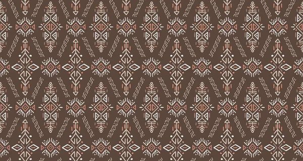 African Ethnic Style Vector Seamless Pattern — Stock Vector