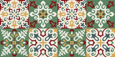 Azulejos Döşeme Vektörü Kusursuz Desen