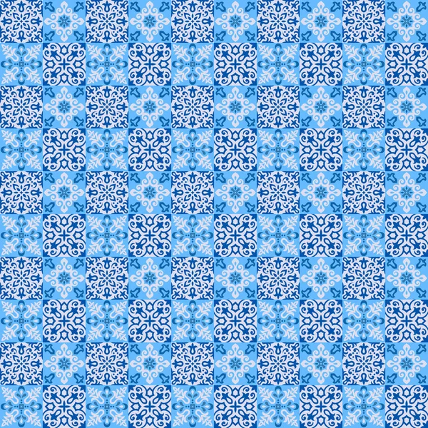 Azulejos płytki wektor bezszwowy wzór — Wektor stockowy