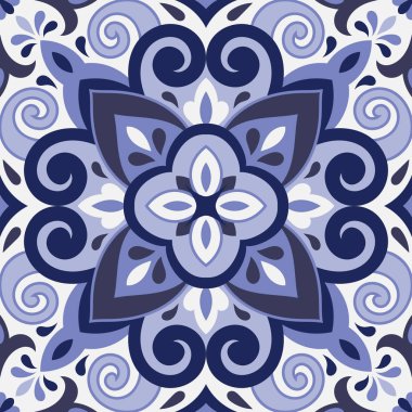 Azulejos Döşeme Vektörü Kusursuz Desen