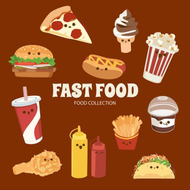 O kadar çok şirin şey renkli çizimi