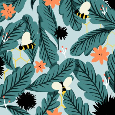 Renkli çiçek temalı güzel ve zarif bir arkaplan