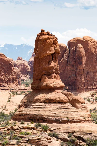 Formación Arenisca Natural Parque Nacional Arches Utah — Foto de Stock