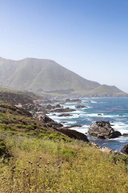 kayalık Pasifik Okyanusu kıyı hattı yakınındaki San Fransico, Kaliforniya, ABD