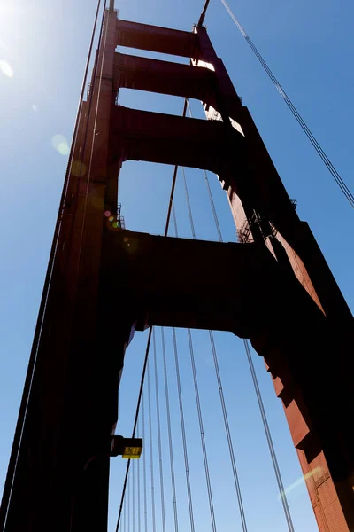 金门大桥南塔从走道看 与艺术装饰元素 旧金山 加利福尼亚 — 图库照片