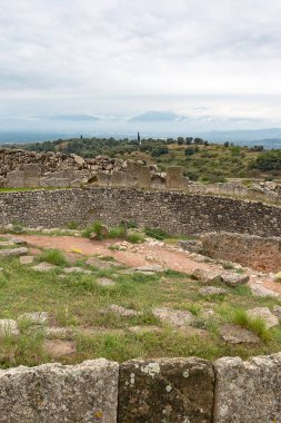 Duvarı Mycenae, Yunanistan, Avrupa'nın antik kalıntıları üzerinde göster