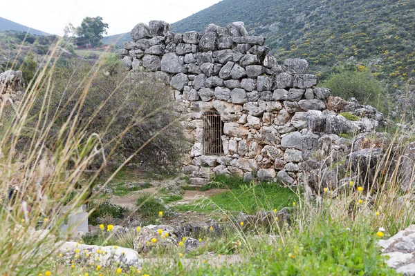 Restos Antiguos Del Muro Fortificación Micenas Grecia Europa — Foto de Stock
