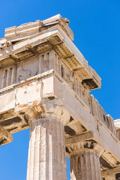 Detalle Del Partenón Acrópolis Atenas Atenas Grecia Europa — Foto de Stock