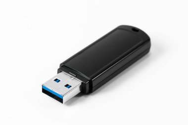 Beyaz arka plan üzerinde izole kap olmadan USB 3.0 birden parlamak götürmek