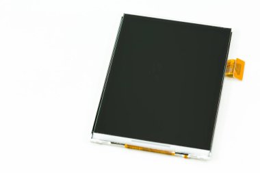 smartphone ile bağlamak beyaz arka plan üzerinde izole LCD panel