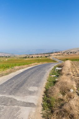 Türk köyü Oymaagac, Türkiye, Asya yalnız yol