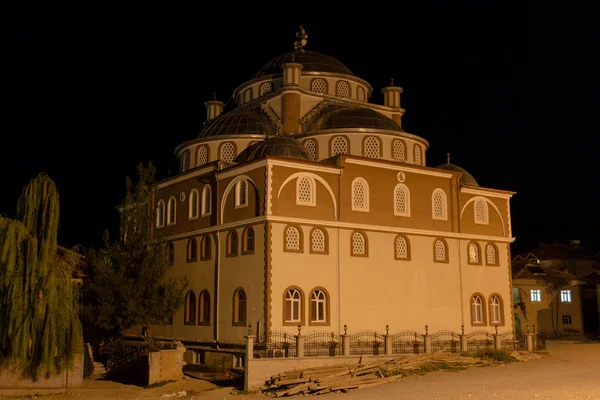 Nouvelle Mosquée Avec Place Village Turc Oymaagac Nuit Turquie Asie — Photo