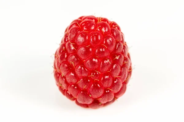Fresh Red Raspberry Isolated White Background — Stock Photo, Image
