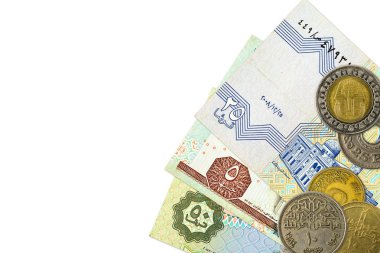 bazı Mısır Lirası banknot ve madeni paralar