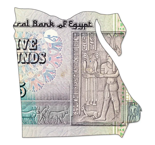 Egyptian Pound Bank Note Reverse Shape Egypt — Stock Photo, Image