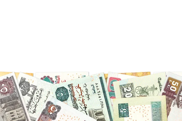 いくつかのエジプト ポンドの紙幣コピー スペース — ストック写真