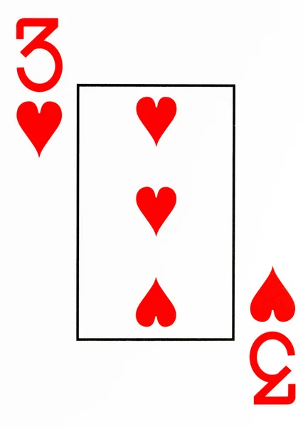 Grand Index Carte Jouer Coeur Américain Deck — Photo